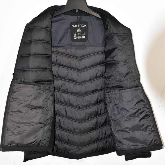 BLACK NWT Nautica Men's Mix Media Jacket - Picture 5 of 9